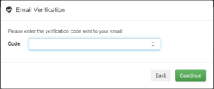 FormHippo email verification code prompt for electronic signature signer verification